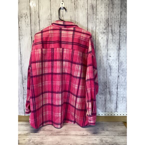 Vintage Style Pink Plaid Flannel Shirt for Women - Picture 4 of 4